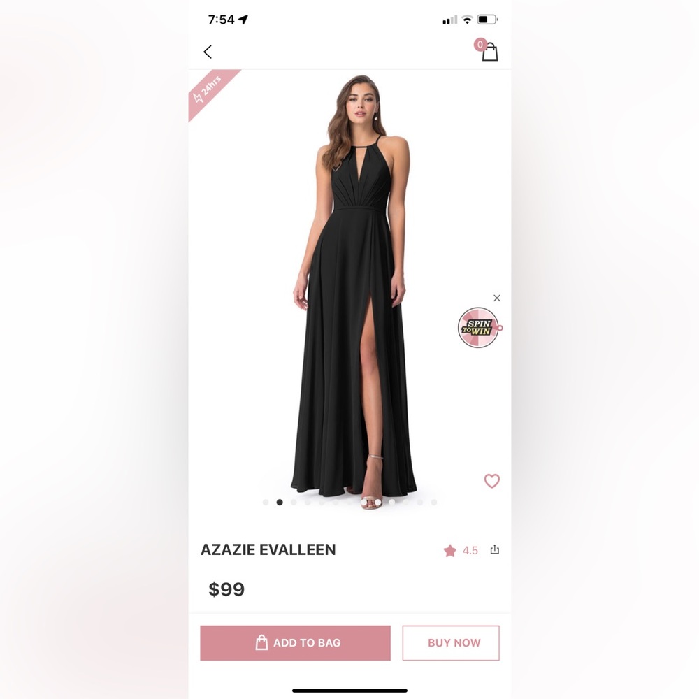 Black bridesmaid dress